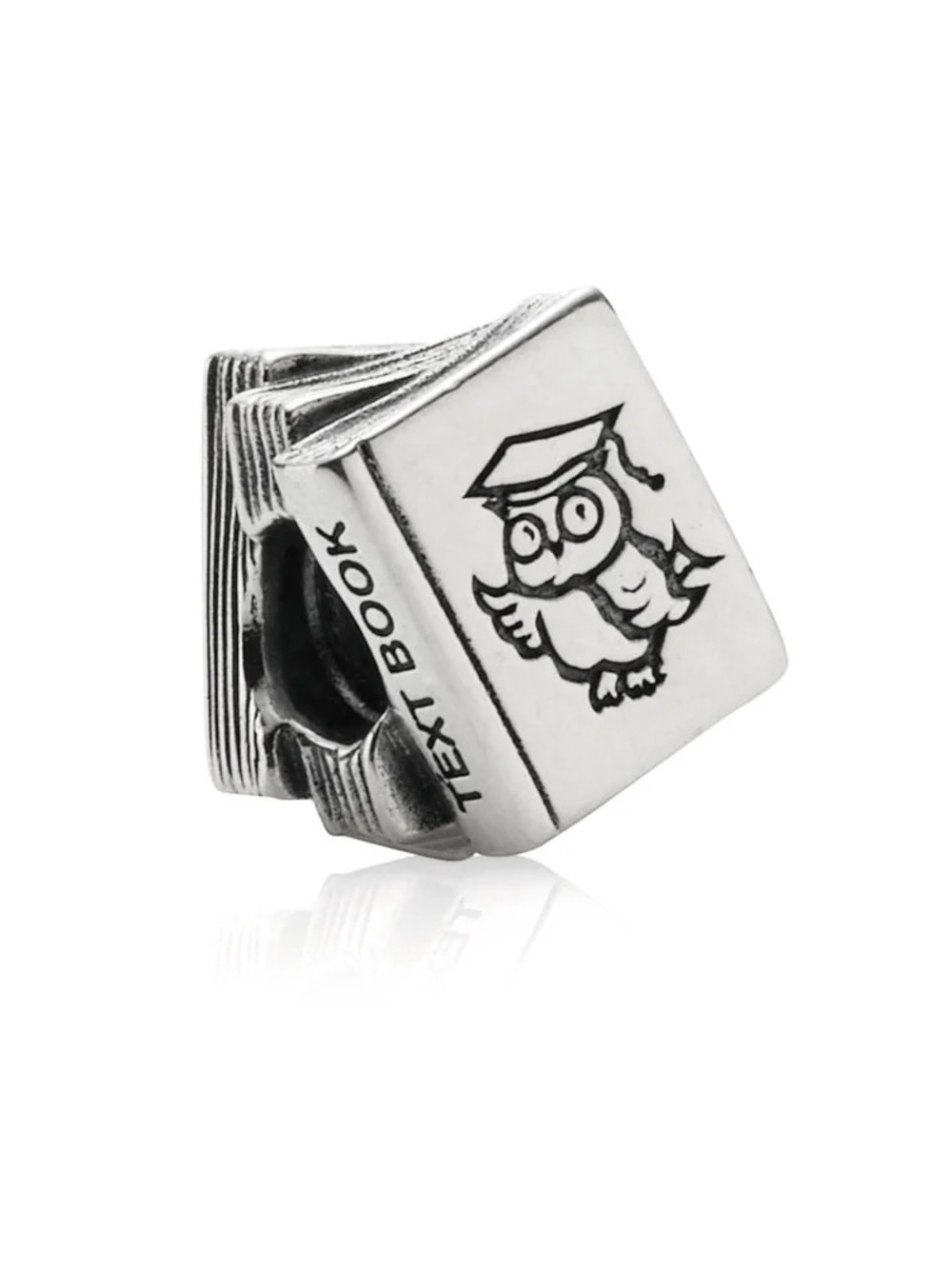 Pandora Study Books and Owl Charm 790536 Sterling Silver
